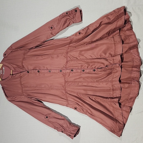 Holding‎ Horses Anthropologie Rust Color Button-Up Long Sleeve Womens Dress 8 - Picture 1 of 16
